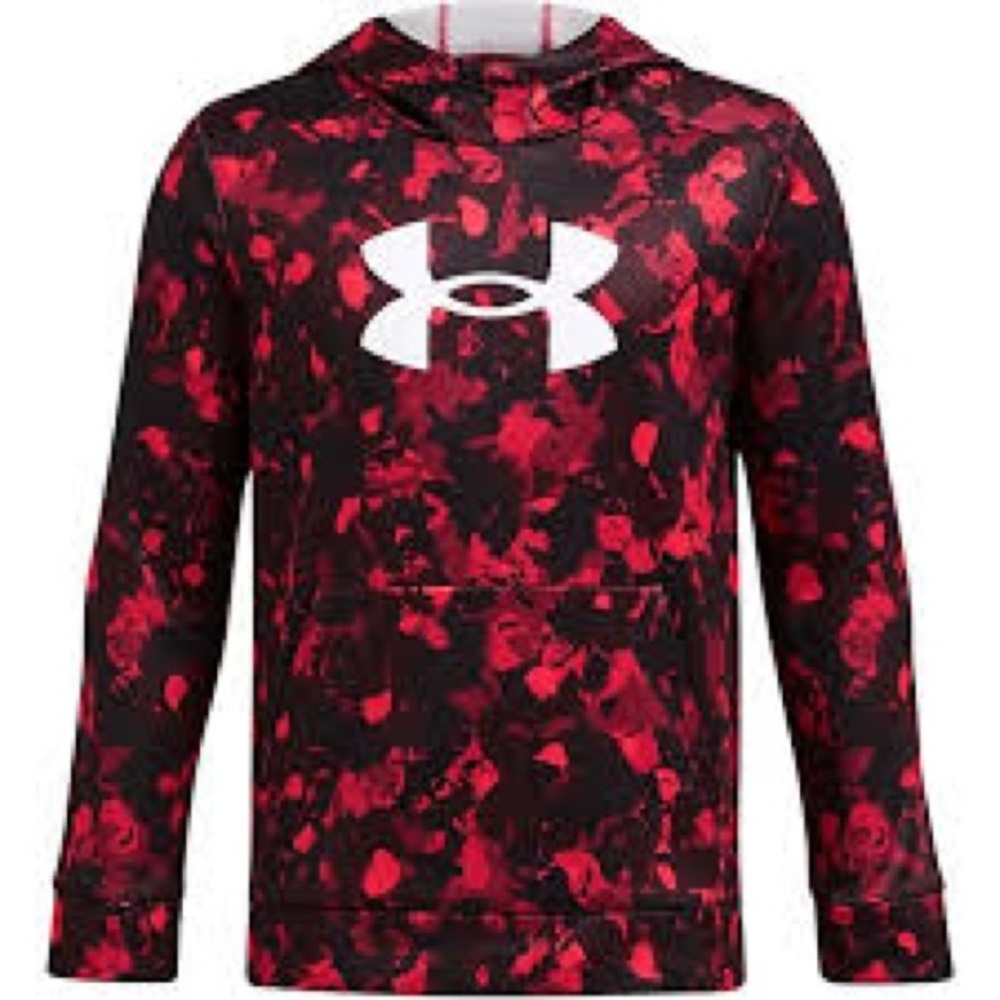 Under Armour red & black camouflage sweatshirt hoodie youth sizes large, XL, XL